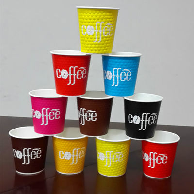 Chine 8 onces d&amp;#39;impression flexographique Double Diamond Wall paper tasses de café, tasse de papier jetable fournisseur
