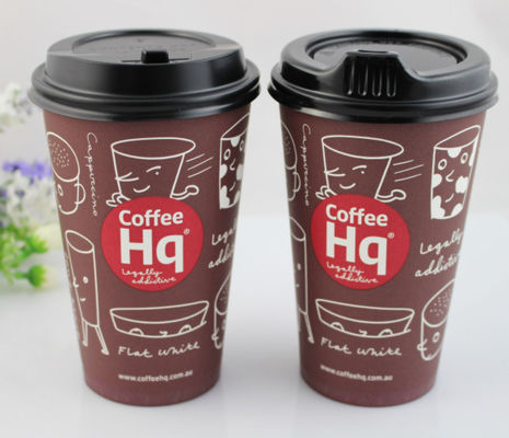 Chine Papier bec 80mm / 90mm Black Coffee Cup couvercles pour Matching Gobelets fournisseur