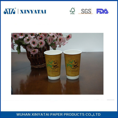 Chine Double mur de papier jetables tasses à café / recyclé Imprimé Papier Espresso Tasses fournisseur