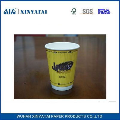 Chine Le double mur a adapté l'OEM de papier des tasses de café 12oz 400ml avec le logo fournisseur