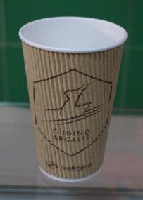 Custom Logo Insulation Skidproof Ripple Coffee Cups Flat Cover For Hot / Cold Drink