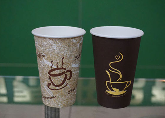 Chine Tasses de papier 16OZ de boissons chaudes jetables à mur unique ou double logo de mur imprimé fournisseur