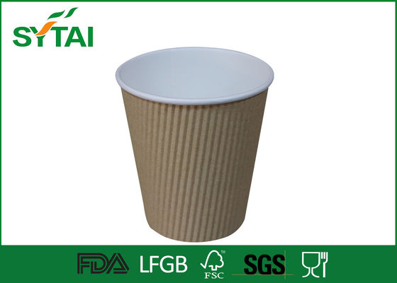 Chine La chaleur a isolé les tasses de papier d'ondulation, jetable adapté aux besoins du client rident la tasse de papier fournisseur