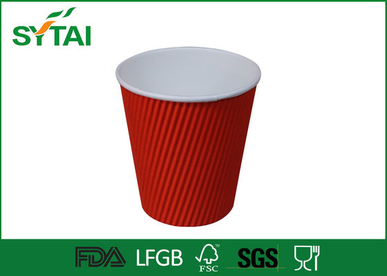 Chine Tasses de papier d'ondulation liquide d'imperméabilisation, tasse de papier du café 12oz jetable fournisseur