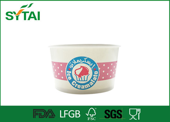 Chine La crème glacée de papier biodégradable met en forme de tasse les tasses froides imprimées par coutume de boissons fournisseur