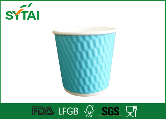Chine 4 oz 8 oz 12 oz Colorful personnalisés Flexo Impression Ripple Gobelets, isolés papier tasses à café fournisseur