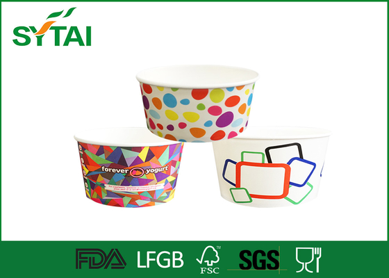 Chine Petit Impression personnalisée Frozen Yogurt &amp; Ice Cream Paper Cups avec couvercles, Papier Bols 2 oz fournisseur