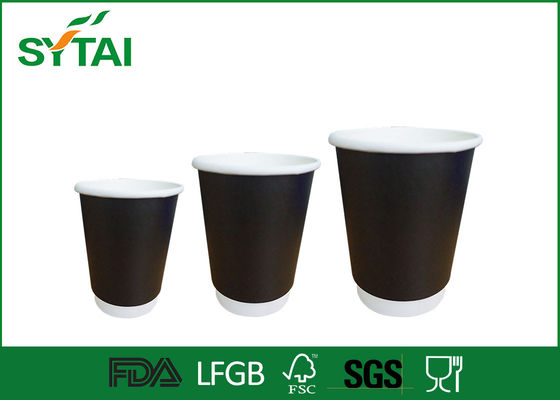 Chine Gobelets en papier Kraft brun 10 oz pour le café, tasses à Espresso Double paroi papier fournisseur