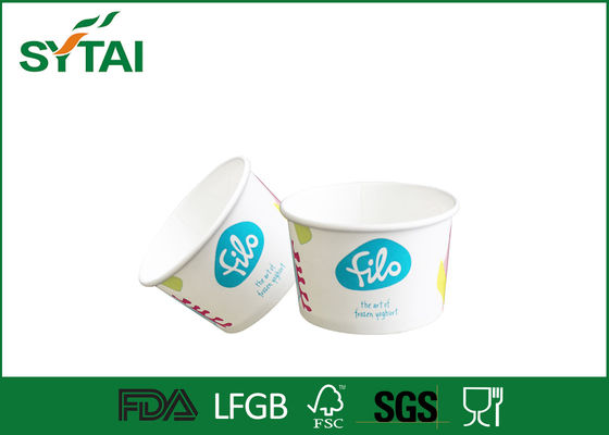 Chine La coutume de 4 onces épaississent les tasses de papier de crème glacée, tasses de papier jetables avec des couvercles fournisseur
