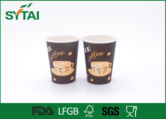 Chine Tasses de papier à mur unique mobiles imprimées adaptées aux besoins du client de Brown pour le café/thé fournisseur