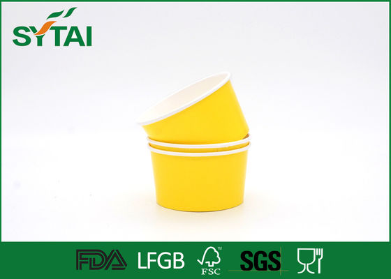 Chine La crème glacée de papier jaune adaptée aux besoins du client simple roule logo jetable imprimée fournisseur