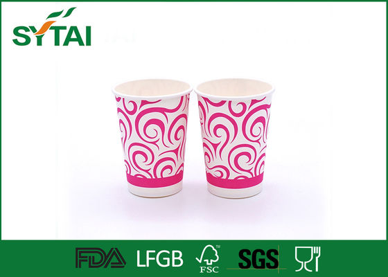 Chine Conception rose de cercle copie de flexo réutilisée 8 par onces de tasse de papier d'impression de Flexo fournisseur
