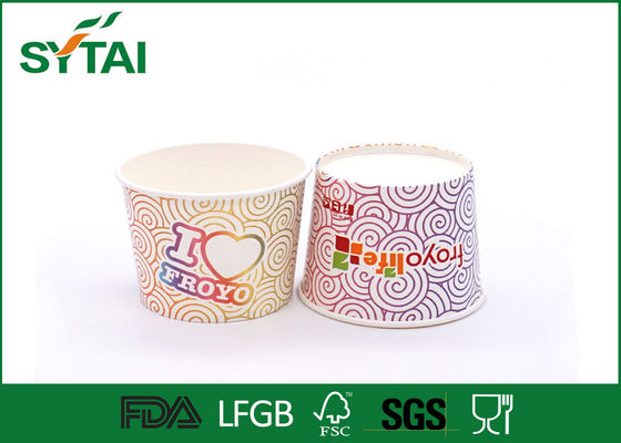 Chine Tasses de papier colorées de tasses de crème glacée de conception créative de 20 onces/yaourt fournisseur