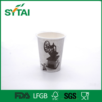 Chine Les tasses de papier à mur unique enduites par PE de boissons chaudes pour le café/thé, conçoivent en fonction du client fournisseur