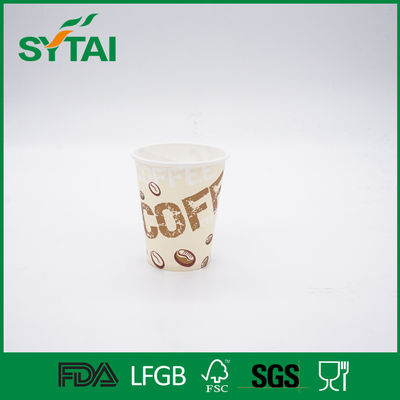 Chine Tasses jetables de papier de boissons de pâte/soleil de bois avec l'encre de catégorie alimentaire, couvercles adaptés aux besoins du client fournisseur