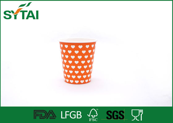 Chine Conception magnifique jetable chaude avec du charme de tasses de papier de boissons de couleur orange fournisseur