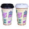12 onces logo imprimé seul mur Gobelets pour boissons chaudes, jetables tasses à café avec couvercles fournisseur