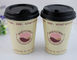 Papier bec 80mm / 90mm Black Coffee Cup couvercles pour Matching Gobelets fournisseur