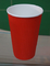 Les tasses de papier de PE d'ondulation rouge de papier enduit ont isolé des tasses de café avec les couvercles 500ml fournisseur