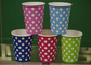 Ondulez les tasses de papier à mur unique du point 7.5oz pour la boisson, bleu-clair vert rouge fournisseur