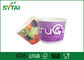 le logo 12oz a imprimé les tasses de papier de crème glacée de yaourt avec des couvercles, FDA fournisseur