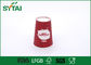 8 onces emportent les tasses rouges adaptées aux besoins du client jetables recyclables pour les boissons chaudes fournisseur
