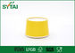 La crème glacée de papier jaune adaptée aux besoins du client simple roule logo jetable imprimée fournisseur
