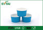 Les tasses biodégradables de crème glacée de papier bleu, PE ont enduit des matériaux fournisseur