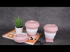 350 ml 500 ml tasse à café de voyage en silicone pliable OEM ODM