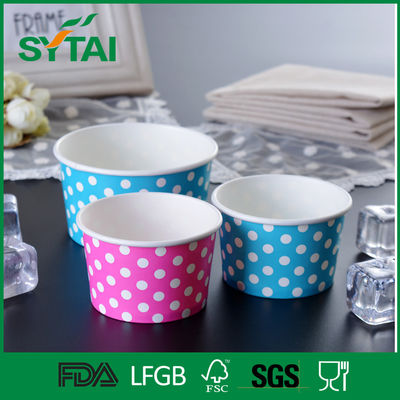 Chine tasse de papier jetable de crème glacée 3-32oz avec l'impression de Flexo qui respecte l'environnement fournisseur