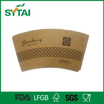 FDA SGS Customized Paper Cup Fan / Sheet With Logo Printed , Orange Color