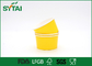 La crème glacée de papier jaune adaptée aux besoins du client simple roule logo jetable imprimée fournisseur